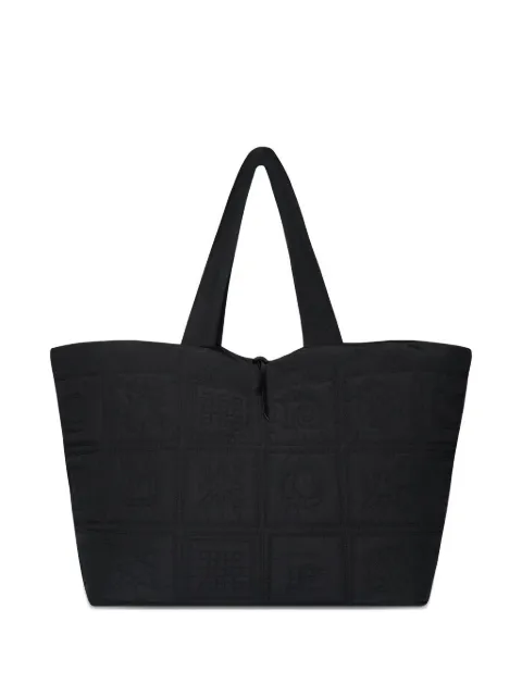 Nanushka Symbol quilted geometric tote bag Black NU24FWBT12451