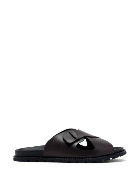 Neil Barrett crossover-strap sandals Brown CH0025