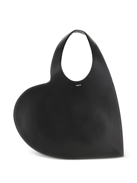 Coperni Heart leather shoulder bag Black COPBA14F6083