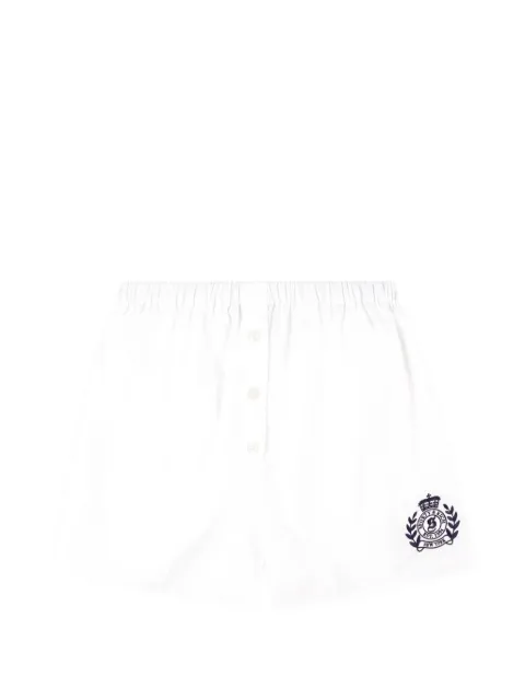 Sporty & Rich logo-crest boxer shorts White SH03564243WH01
