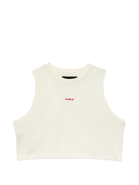 Purple Brand wordmark sleeveless tank top Neutrals W1003CMTW224