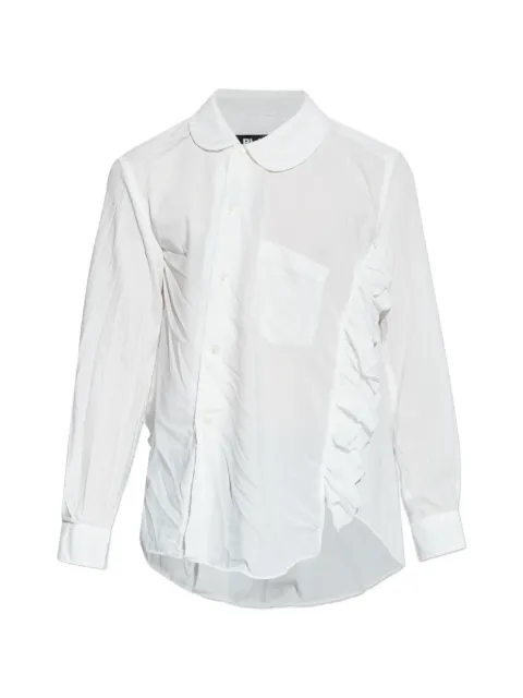 Black Comme Des Garçons ruffled-detail shirt White 1PB013