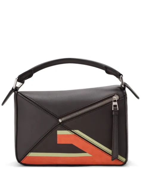 LOEWE small Puzzle Futurist Cat tote bag Brown A510S21XCH