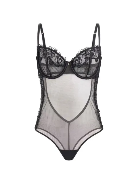 GUESS USA Lea floral lace bodysuit Black O5BM01K1720