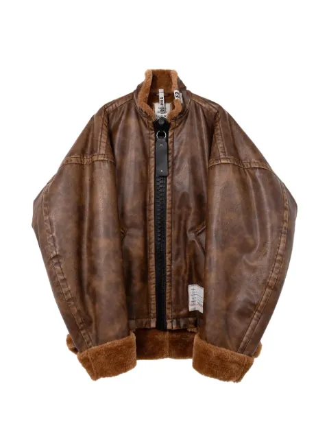 Maison MIHARA YASUHIRO Boa jacket Brown A15BL071