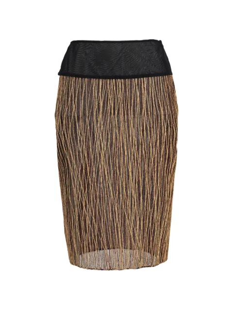Vintage shimmering-design skirt Black W2511113
