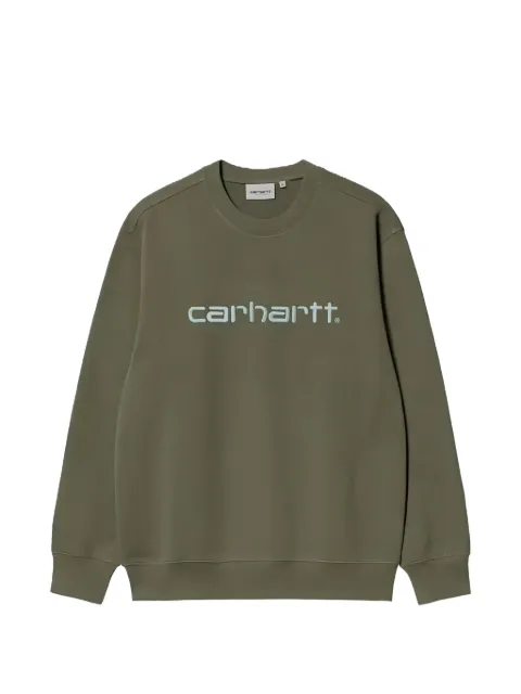 Carhartt WIP logo-embroidered crew-neck sweatshirt Green I030546
