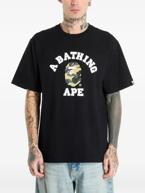 A BATHING APE® 1St Camo College Tee T-shirt Black 001TEL801011MBKD
