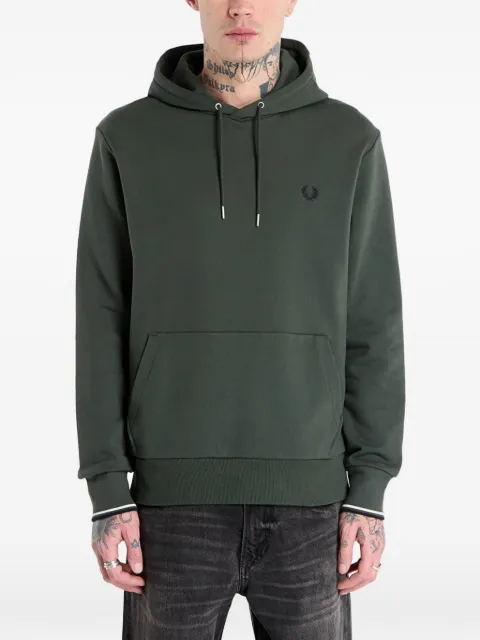 Fred Perry logo-detail hoodie Green M264353A
