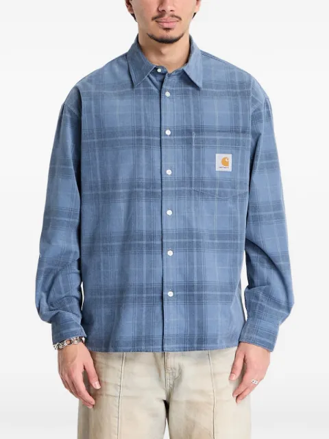 Carhartt WIP L/S Wilber plaid pocket shirt Blue I035953