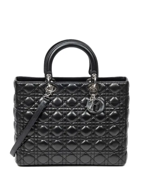 Christian Dior Pre-Owned quilted leather tote bag Black 99MA0039