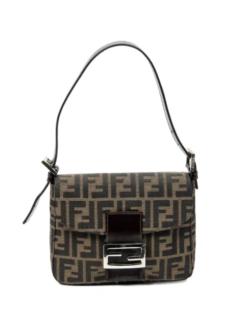 Fendi Pre-Owned Zucca-print shoulder bag Black 061716464012