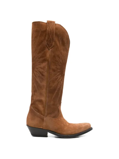 Golden Goose Wish Star patterned boots Brown GWF00135F007613