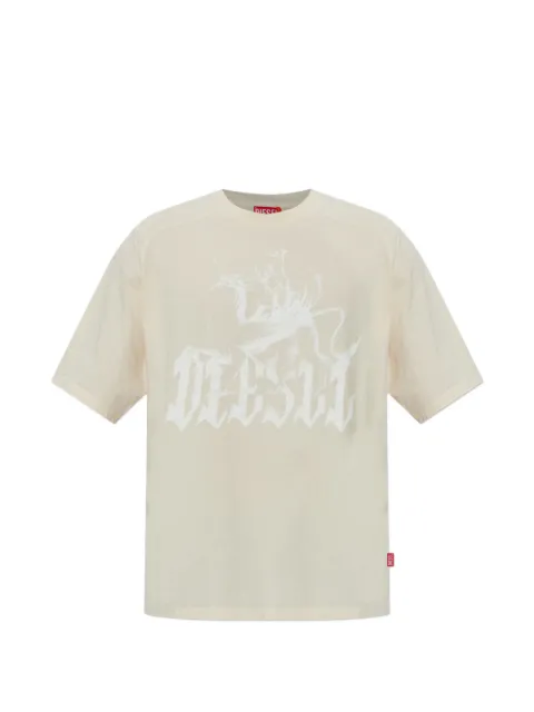 Diesel printed T-shirt in cotton and hemp Neutrals A229980WECP