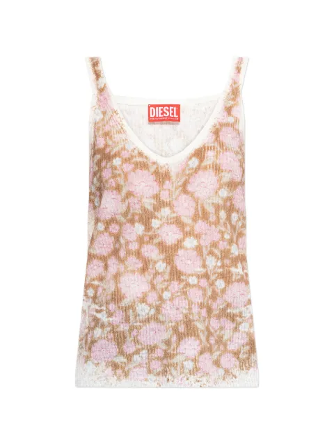 Diesel floral V-neck top Pink A239340IKCL