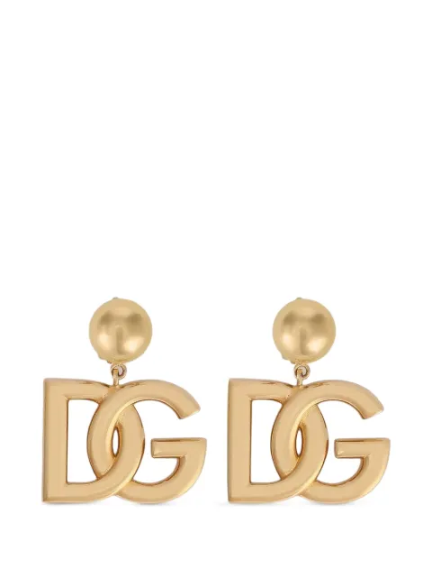 Dolce & Gabbana clip-on earrings with DG logo Gold WEN6P2W1111ZOO00