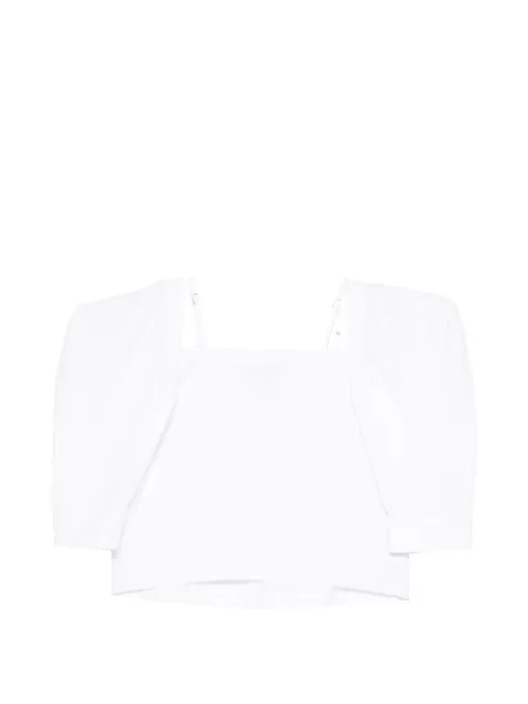 Liviana Conti puffed-sleeve blouse White F6SK64