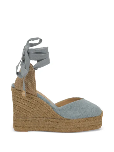 Castañer Chiara tie-strap wedge sandals Blue 025341