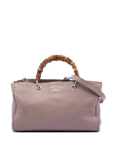 Gucci Pre-Owned 2016-2026 Medium Calfskin Bamboo Shopper satchel Brown E25GFQUQI95CSF31