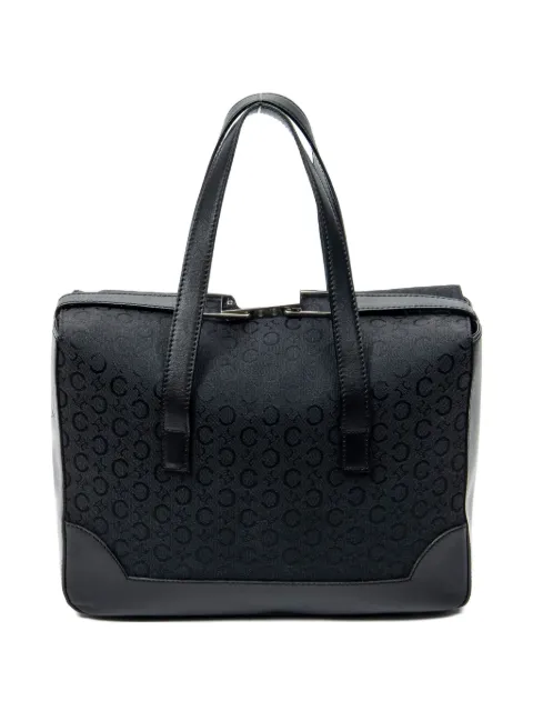 Celine Pre-Owned Fold-Top print leather tote bag Black MC002