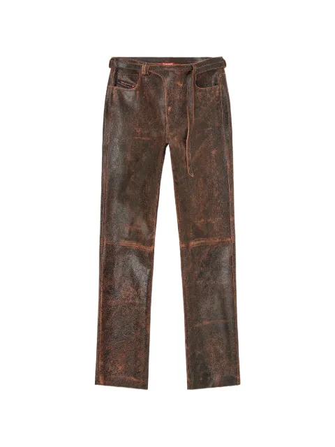 Diesel P-Nuri leather trousers Brown A223940EGEQ