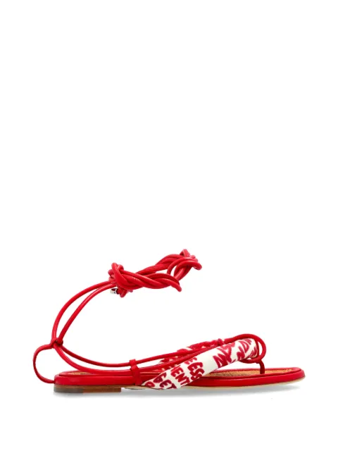DSQUARED2 Rebel Hibiscus sandals Red FSW007618908786