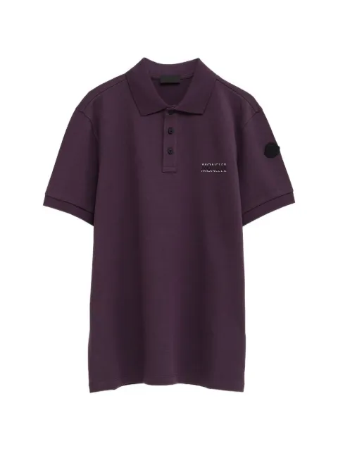 Moncler logo patch polo shirt Purple 8A0000989A16