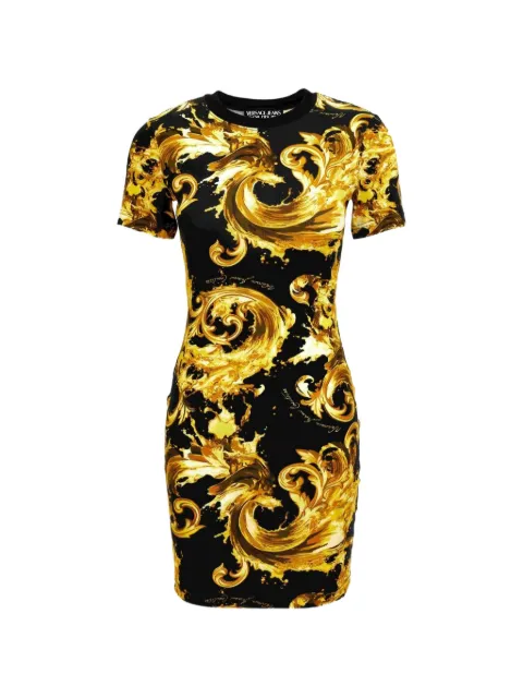 Versace Jeans Couture baroque-print mini dress Black 80HAO939JS553