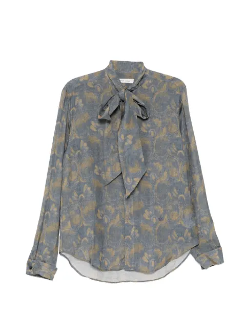 Wales Bonner Flora shirt Blue MS26SH13VI021002VISCOSELINENFLAMBE