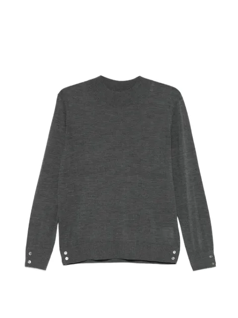 IVORY PARIS buttoned mock-neck sweater Grey MW25QD200YM