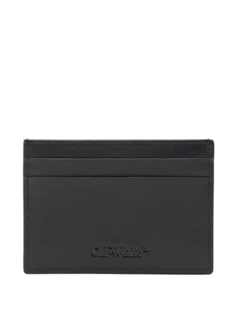 Off-White diagonal-stripes card case Black OMND079S26LEA0011010
