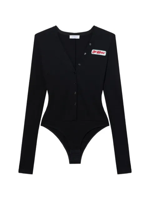 Off-White Heavy Jersey Button-Up bodysuit Black 2DD04LS26JER001W024