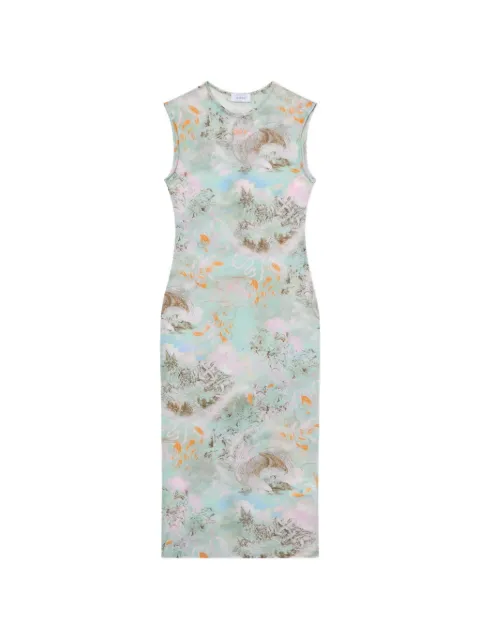 Off-White Storytelling printed dress Green 2DB57GS26JER001W960