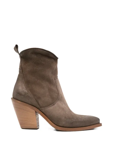 Metisse suede pointed-toe cowboy boots Brown XD798