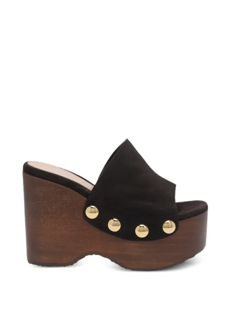 Gianvito Rossi 115mm Ardéa button detail sandals Brown G1020160LEGCAM