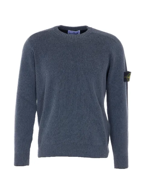 Stone Island 5100033 plated rib cotton bouclé sweatshirt Grey L1S155100033S0N12