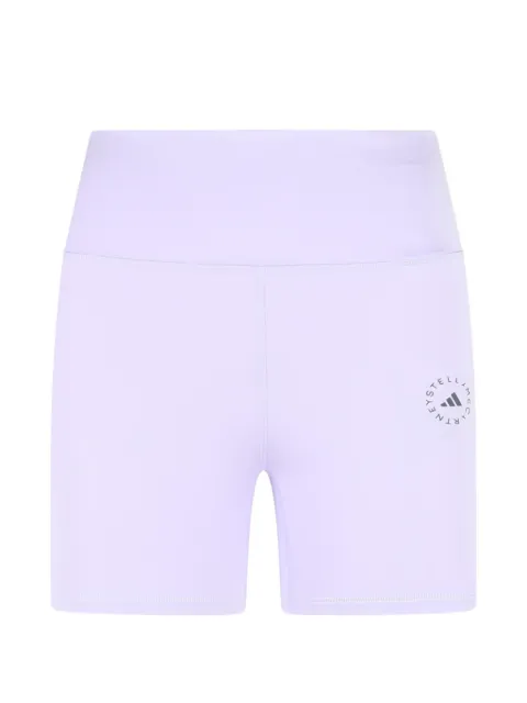 adidas by Stella McCartney high-waist logo-detail shorts Purple JY8172