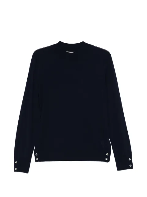 IVORY PARIS button-detail sweater Blue MW25QD200YM
