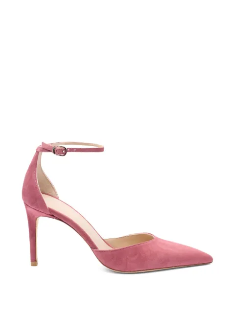Stuart Weitzman Stuart Power strap pointed pumps Pink SM489SUEYGT