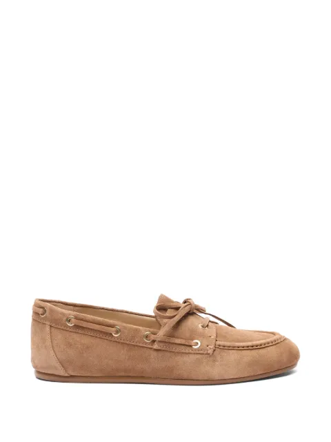 Stuart Weitzman lace-up suede loafers Neutrals SK691SPDQPI