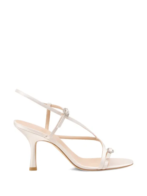 Stuart Weitzman Kensington crystal-embellished heeled sandals Neutrals SN109SANCRM