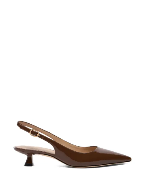 Stuart Weitzman Stuart Sculpt pointed sling-back pumps Brown SL435PATWAL