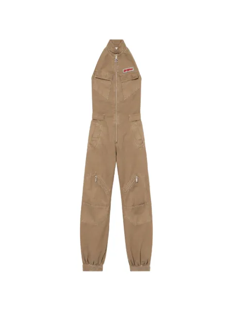 Off-White logo-detail pocket jumpsuit Neutrals 2DC04AS26FAB001W280