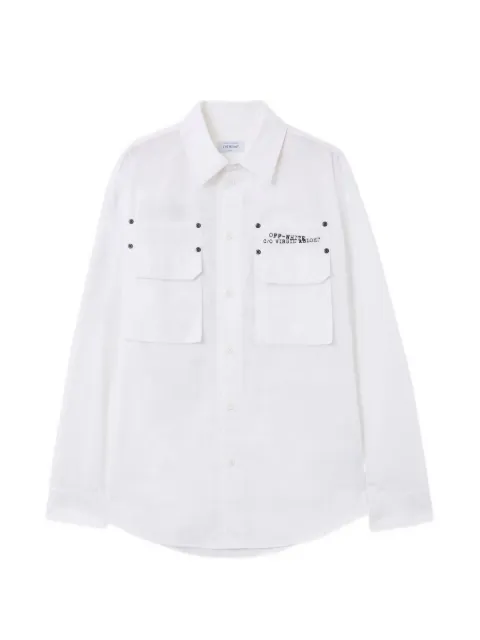 Off-White Type Arrow poplin overshirt White 44XGE04VS26F001100