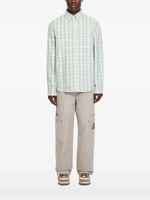 Off-White Marker Check graphic shirt Green 44XGE04MS26F001330