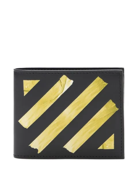 Off-White diagonal-tape bi-fold wallet Black OMNC09BS26LEA0021016