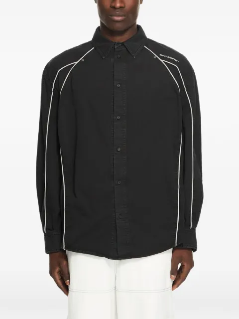 Off-White Owr piped cotton shirt Black 44XGE04RS26F001001