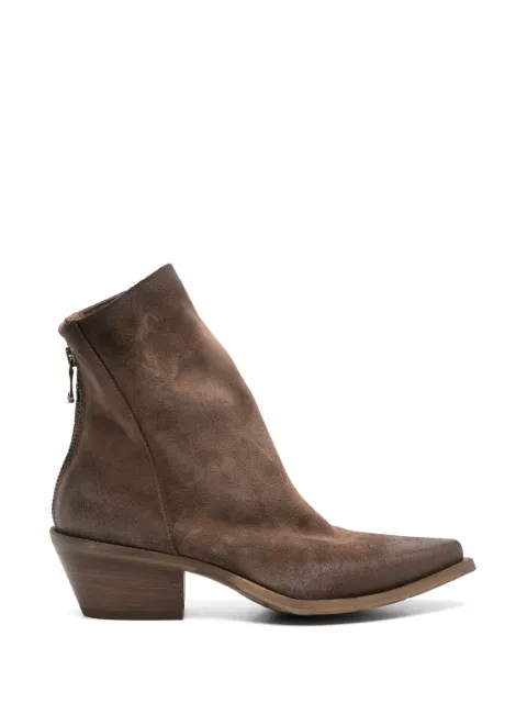 Metisse DX2215 rear-zip pointed boots Brown DX2215