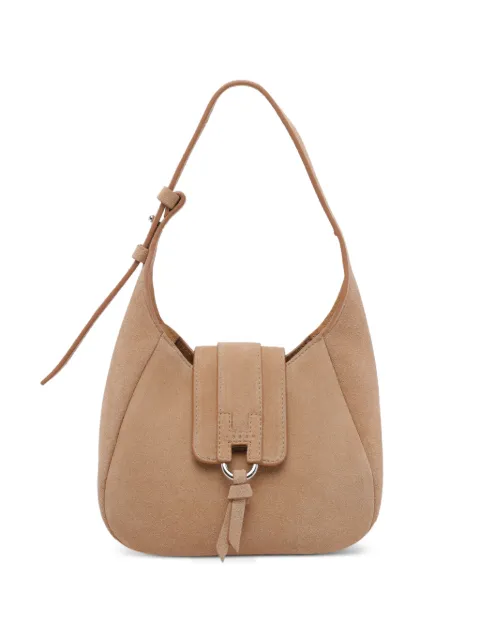 Hogan suede logo-detail mini bag Neutrals KBW01XS0100V0W