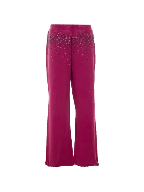 LIU JO crystal wide trousers Pink TA6102JS008L9031